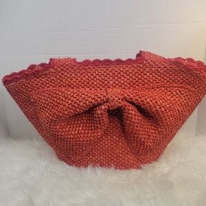 Kate Spade Red Woven‎ Bow Tote Bag NWT